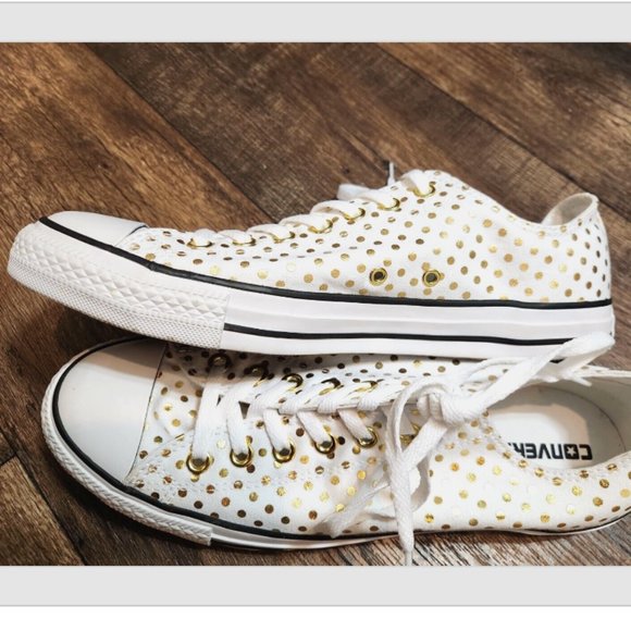 Converse CTAS Polka Dot Low Top Sneakers Shoes - Picture 4 of 12